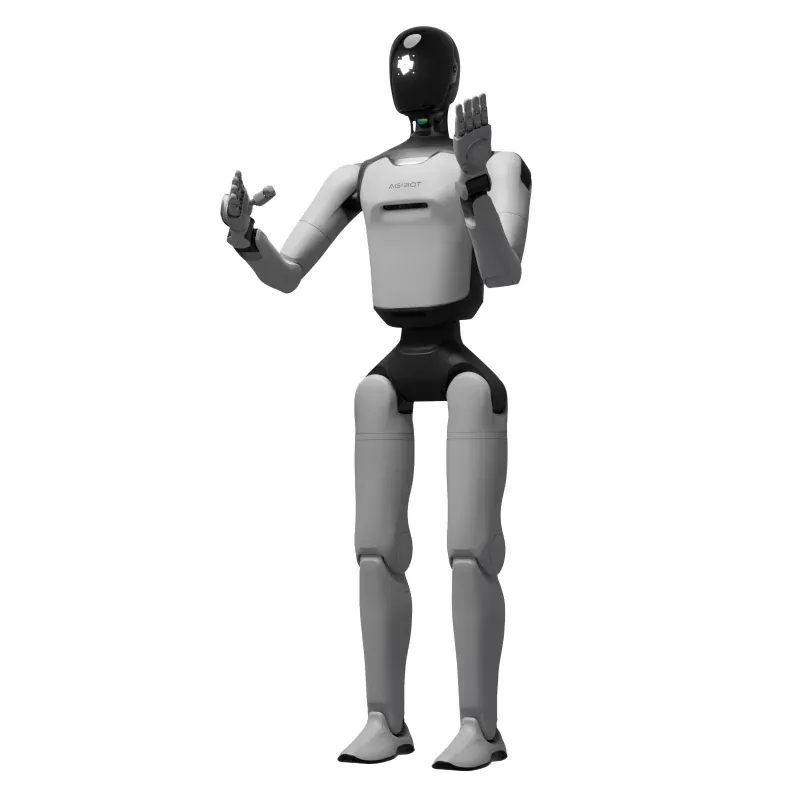 AGIBOT A3 Ultra winkt